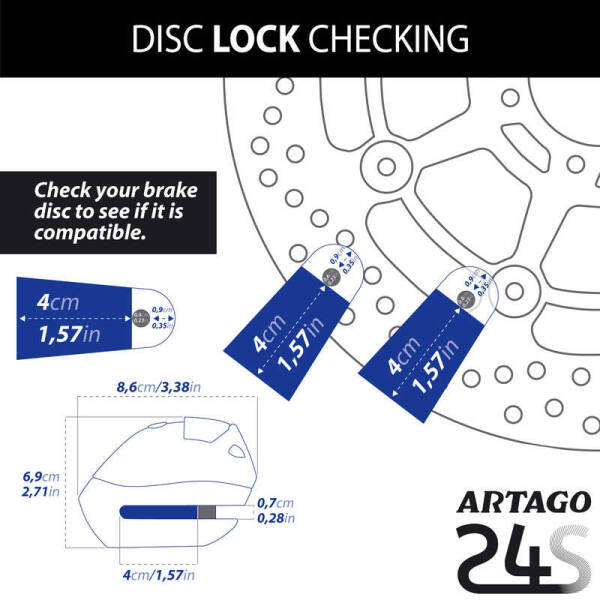 ARTAGO 24S ALARMLI DİSK KİLİDİ - 8