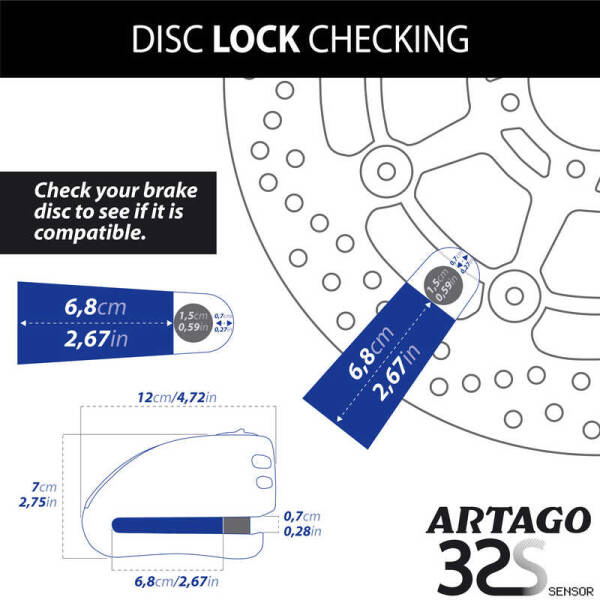 ARTAGO 32S SRA SINIFI ALARMLI DİSK KİLİDİ - 4
