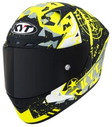 KYT NZ RACE KASK BLAZING MATT YELLOW - 1