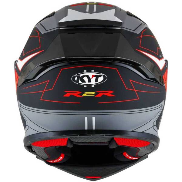KYT R2R KASK LED MATT SİYAH GRİ - 4