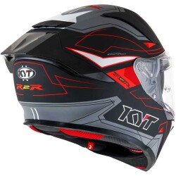 KYT R2R KASK LED MATT SİYAH GRİ - 5