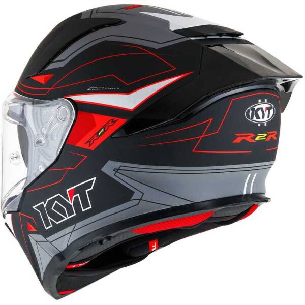 KYT R2R KASK LED MATT SİYAH GRİ - 6