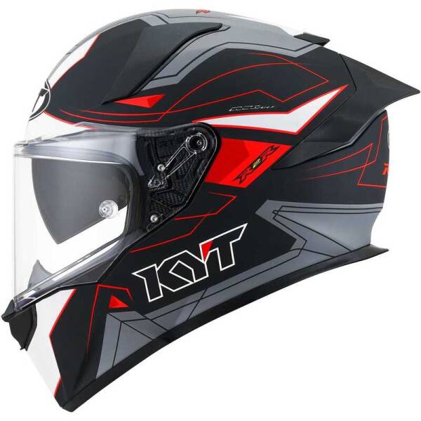 KYT R2R KASK LED MATT SİYAH GRİ - 7