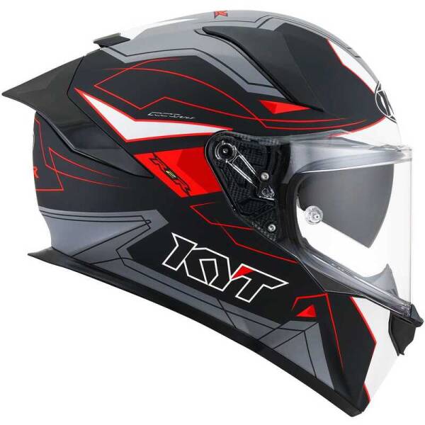 KYT R2R KASK LED MATT SİYAH GRİ - 8