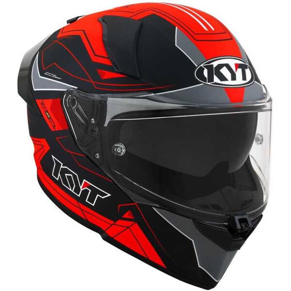 KYT R2R KASK LED MATT SİYAH KIRMIZI - 2