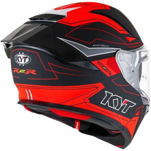 KYT R2R KASK LED MATT SİYAH KIRMIZI - 7