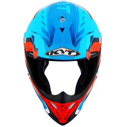 KYT SKYHAWK KASK GLOWING MAVİ TURUNCU FLUO - 3