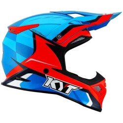 KYT SKYHAWK KASK GLOWING MAVİ TURUNCU FLUO - 4