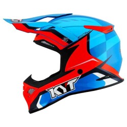 KYT SKYHAWK KASK GLOWING MAVİ TURUNCU FLUO - 5