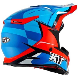 KYT SKYHAWK KASK GLOWING MAVİ TURUNCU FLUO - 8