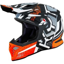 KYT SKYHAWK KASK HYPERFLOW MATT GREY / ORANGE - KYT