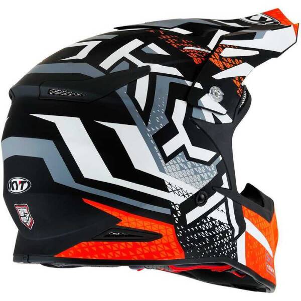KYT SKYHAWK KASK HYPERFLOW MATT GREY / ORANGE - 4