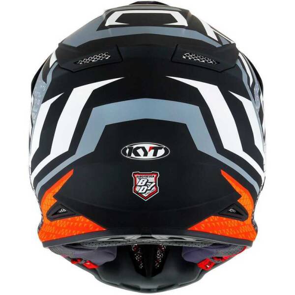 KYT SKYHAWK KASK HYPERFLOW MATT GREY / ORANGE - 5