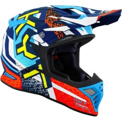 KYT SKYHAWK KASK HYPERFLOW MATT LIGHT BLUE / RED - 3