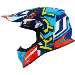 KYT SKYHAWK KASK HYPERFLOW MATT LIGHT BLUE / RED - 4