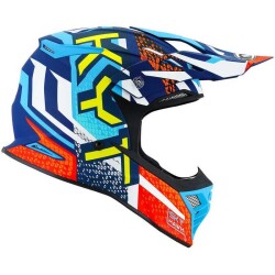 KYT SKYHAWK KASK HYPERFLOW MATT LIGHT BLUE / RED - 5
