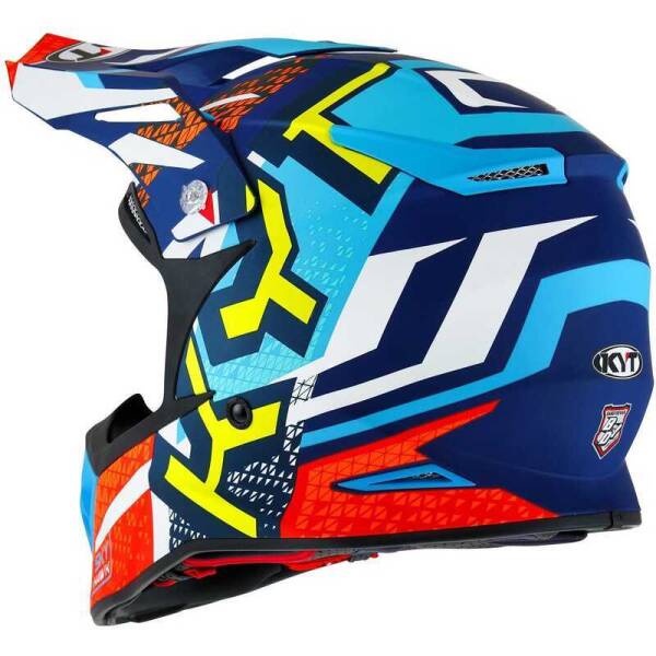 KYT SKYHAWK KASK HYPERFLOW MATT LIGHT BLUE / RED - 8