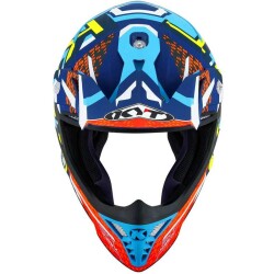 KYT SKYHAWK KASK HYPERFLOW MATT LIGHT BLUE / RED - 2