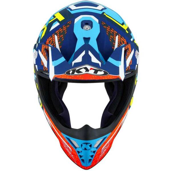 KYT SKYHAWK KASK HYPERFLOW MATT LIGHT BLUE / RED - 2