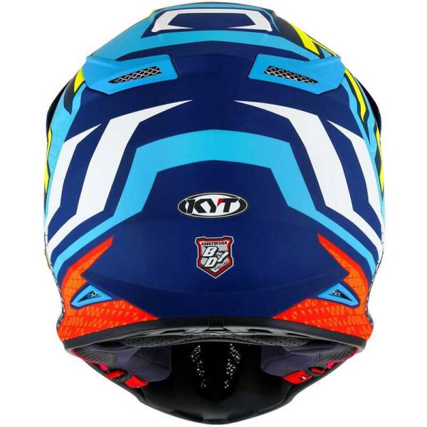 KYT SKYHAWK KASK HYPERFLOW MATT LIGHT BLUE / RED - 7