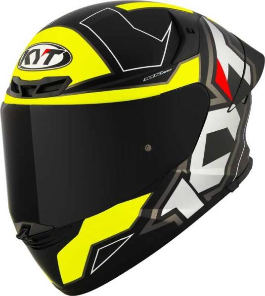 KYT TT-REVO KASK ELECTRON MATT SİYAH SARI - 1