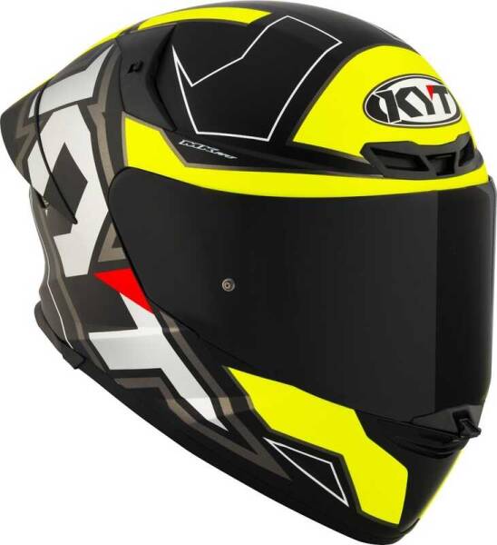 KYT TT-REVO KASK ELECTRON MATT SİYAH SARI - 3