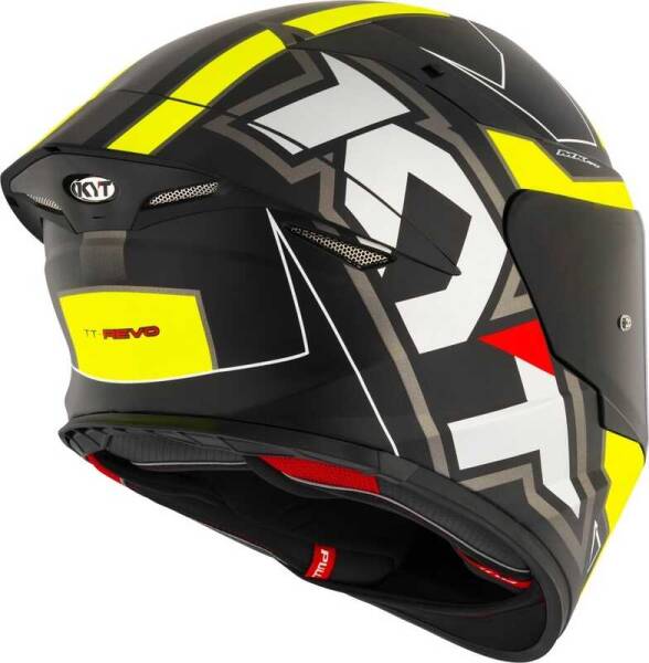 KYT TT-REVO KASK ELECTRON MATT SİYAH SARI - 4