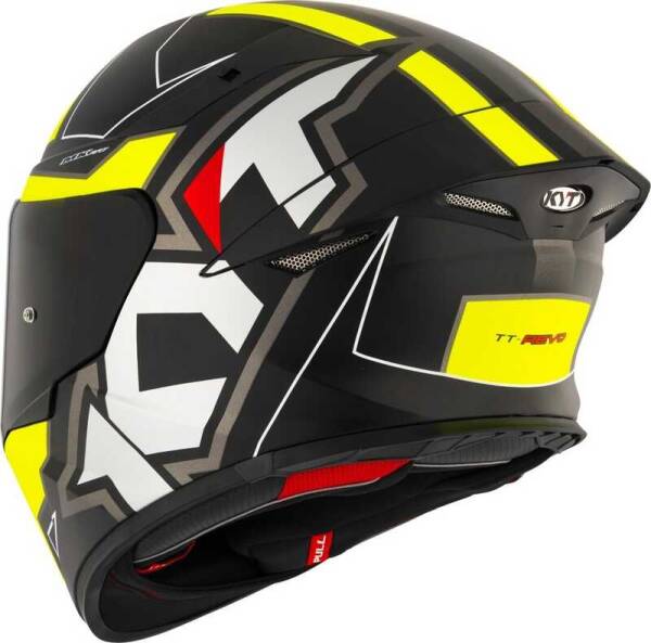 KYT TT-REVO KASK ELECTRON MATT SİYAH SARI - 6