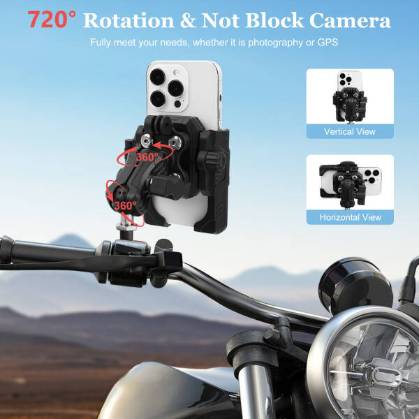 MECHRIG M10 VİDALI MOTOSİKLET TELEFON TUTUCU - 3