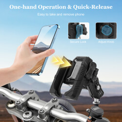 MECHRIG M10 VİDALI MOTOSİKLET TELEFON TUTUCU - 4