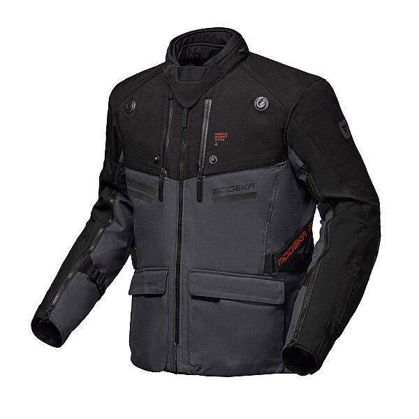 MODEKA ATLAZ WATERPROOF 'AAA' CEKET KOYU GRİ SİYAH - 1