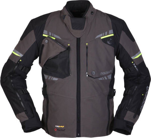 MODEKA TARAN WATERPROOF CEKET SİYAH KOYU GRİ - 1