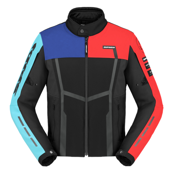 SPIDI MOTOJOY TEKSTİL CEKET SİYAH MAVİ KIRMIZI - 1