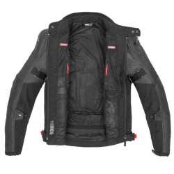 SPIDI VENT PRO YAZLIK FİLE DERİ CEKET SİYAH - 3