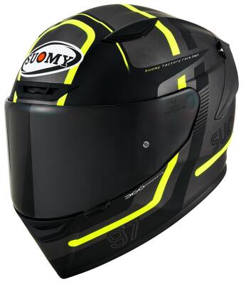 SUOMY TRACK-1 KASK NINETY SEVEN GUN METAL-YELLOW - 1