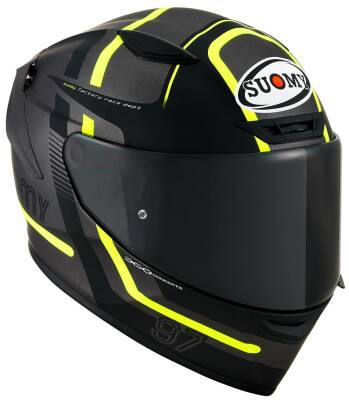 SUOMY TRACK-1 KASK NINETY SEVEN GUN METAL-YELLOW - 2