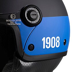 TUCANO URBANO EL JETTIN 6.0 YARIM KASK INTER NERAZZURRO MAT SİYAH - 4