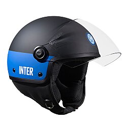 TUCANO URBANO EL JETTIN 6.0 YARIM KASK INTER NERAZZURRO MAT SİYAH - 2