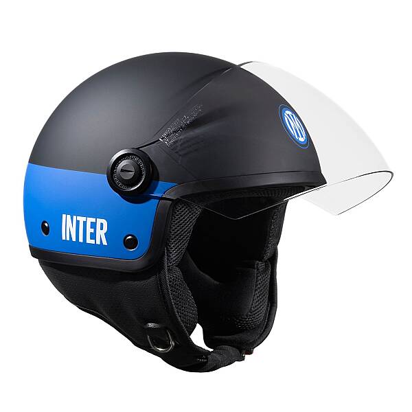 TUCANO URBANO EL JETTIN 6.0 YARIM KASK INTER NERAZZURRO MAT SİYAH - 2