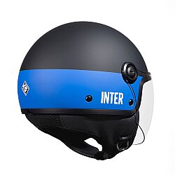 TUCANO URBANO EL JETTIN 6.0 YARIM KASK INTER NERAZZURRO MAT SİYAH - 3