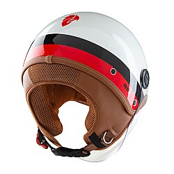 TUCANO URBANO EL JETTIN 6.0 YARIM KASK MILAN DEVIL İNCİ BEYAZI - 3