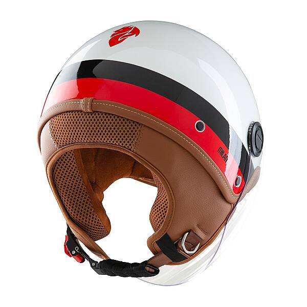 TUCANO URBANO EL JETTIN 6.0 YARIM KASK MILAN DEVIL İNCİ BEYAZI - 3