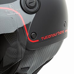 TUCANO URBANO EL JETTIN 6.0 YARIM KASK MILAN SKYLINE MAT SİYAH - 8