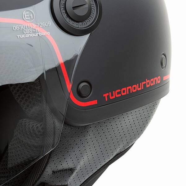 TUCANO URBANO EL JETTIN 6.0 YARIM KASK MILAN SKYLINE MAT SİYAH - 8