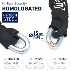 URBAN SECURITY U8K150 14MM SRA SINIFI ZİNCİR KİLİT - 7