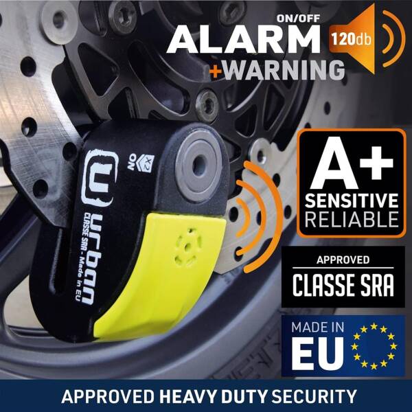 URBAN SECURITY UR10 ALARMLI DİSK KİLİDİ - 2