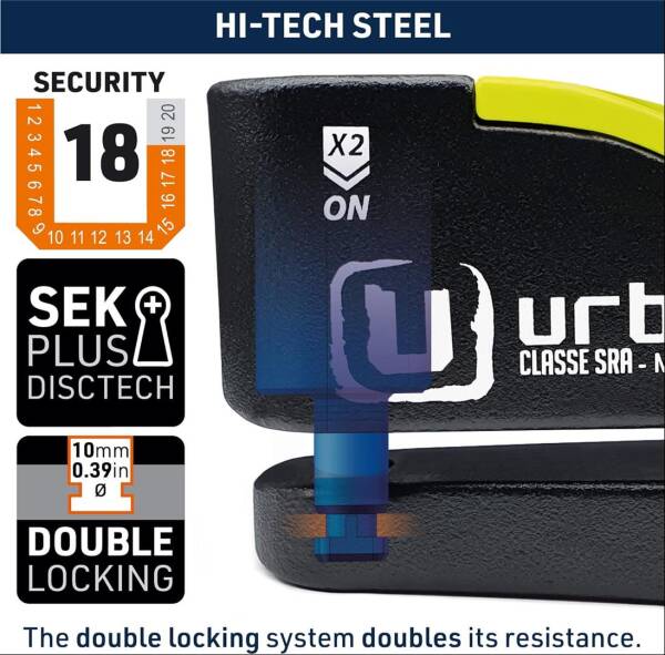 URBAN SECURITY UR10 ALARMLI DİSK KİLİDİ - 3