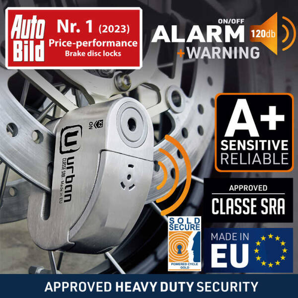 URBAN SECURITY UR14S SRA SINIFI ALARMLI DİSK KİLİDİ - 2