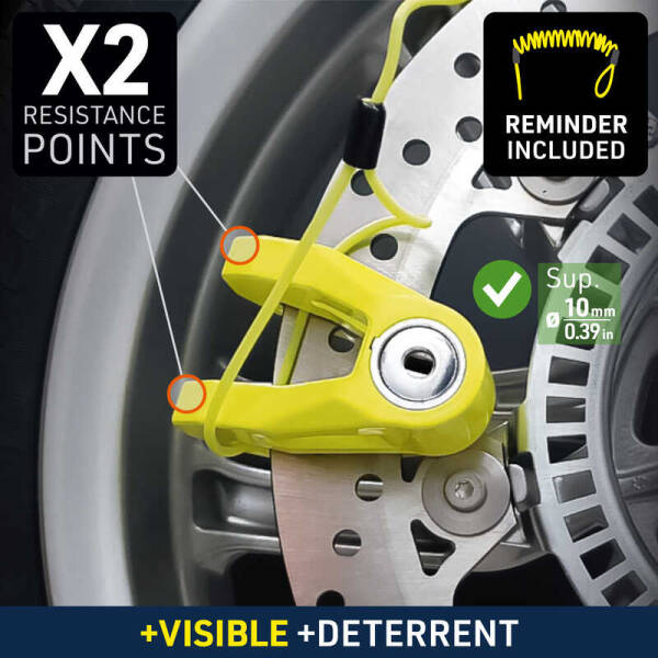 URBAN SECURITY UR208Y 10mm DİSK KİLİDİ - 5