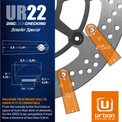 URBAN SECURITY UR22 VESPA UYUMLU ALARMLI DİSK KİLİDİ 6MM PİM - 7